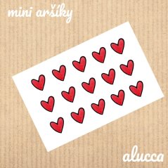 mini samolepky  Srdíčka