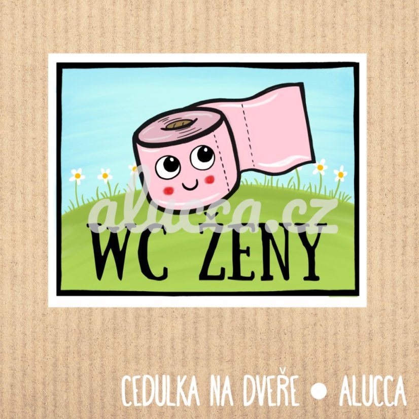 cedulka Wc ženy