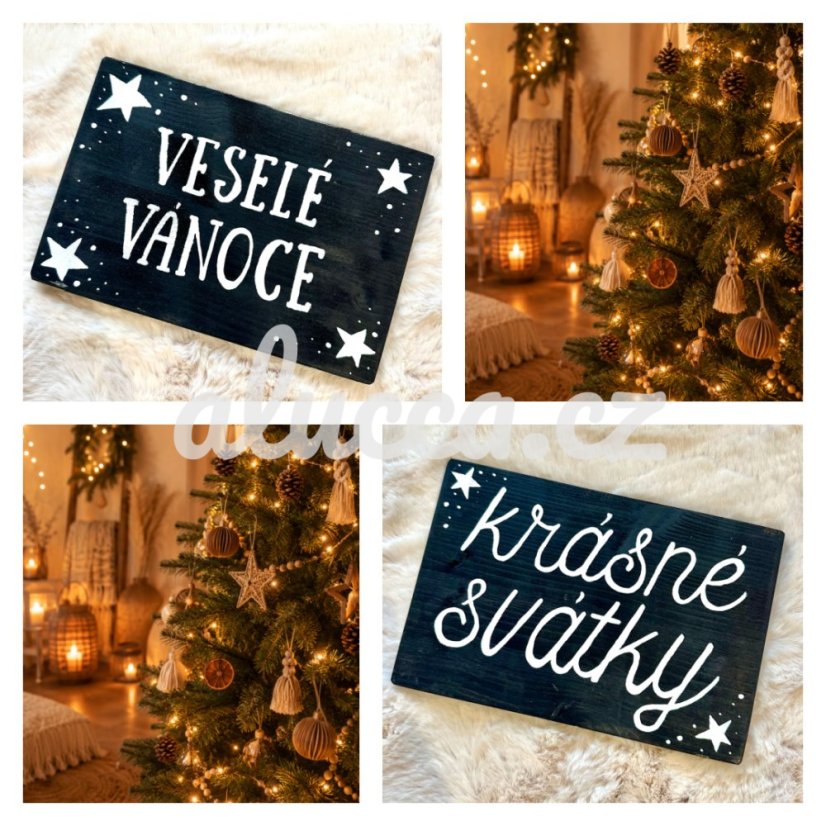 cedule Krásné svátky  / Veselé Vánoce