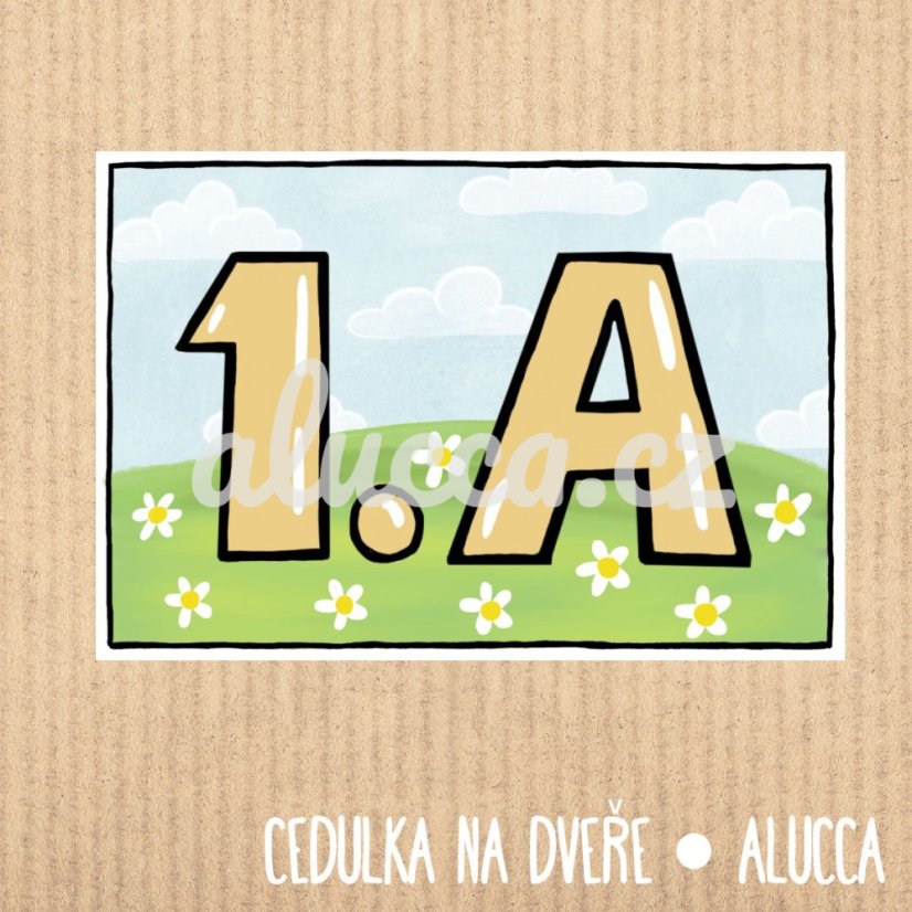 cedulka  Třída Louka - provedení: laminovaná verze