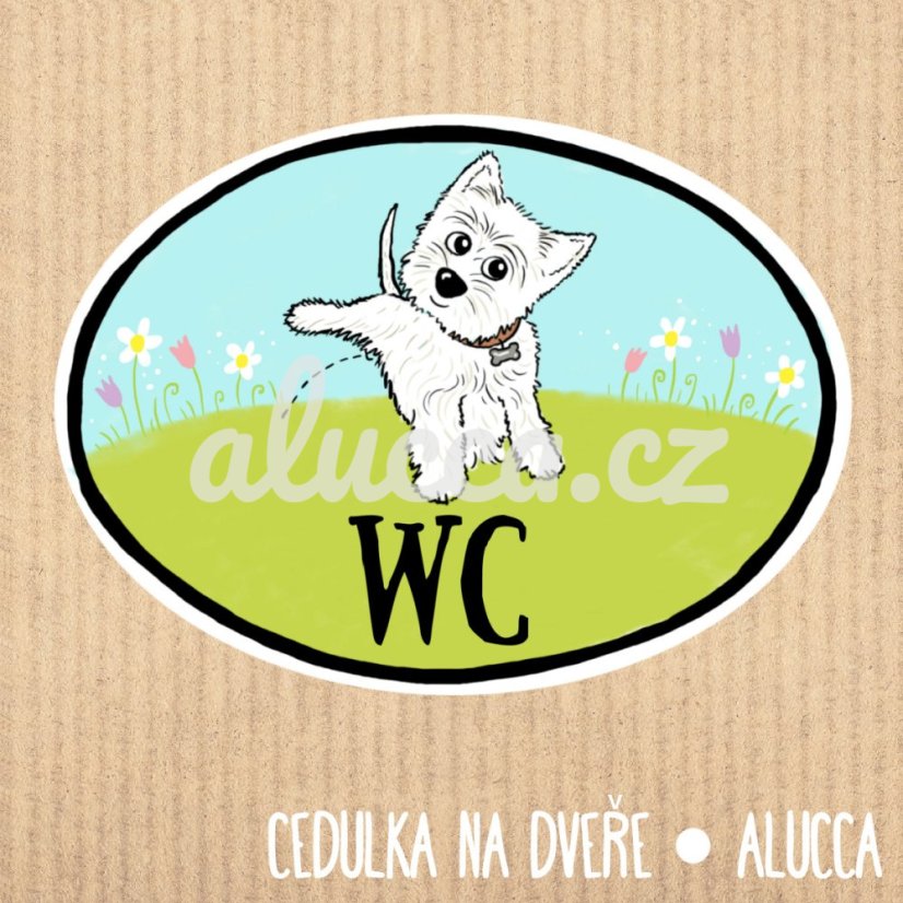 cedulka  Wc - provedení: papírová verze