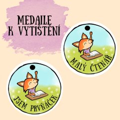 medaile  Liška - prvňáček a čtenář