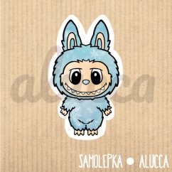 samolepka Labubu modrý