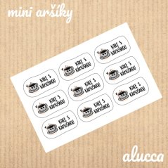 mini samolepky Kafe s kámoškou