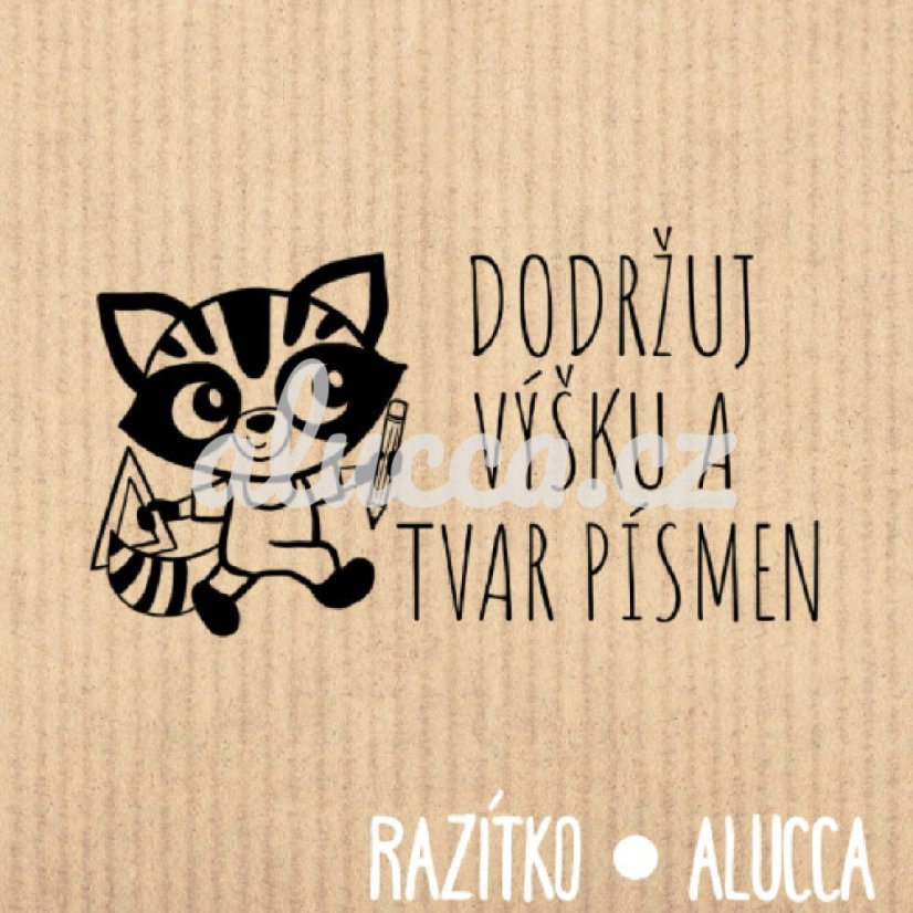 dodržuj výšku a tvar písmen
