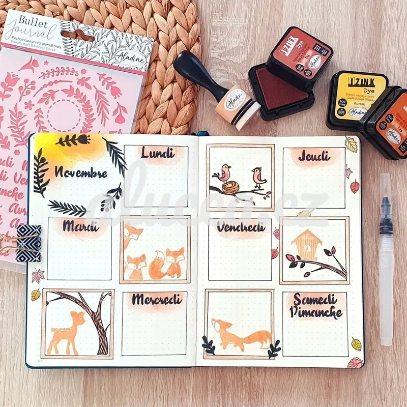 šablona do diáře Věnečky, měsíce a dny