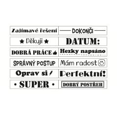 Otočné razítko s nápisy Aladine Roll' Stamp - Hodnoticí razítka