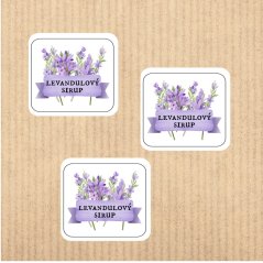 samolepkový arch Levandulový sirup