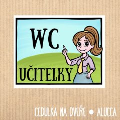 cedulka Wc učitelky