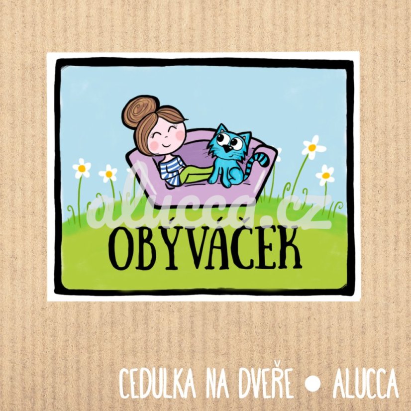 cedulka Obýváček - provedení: tak jak je - viz obrázek