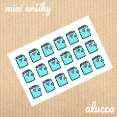 mini samolepky Diáře