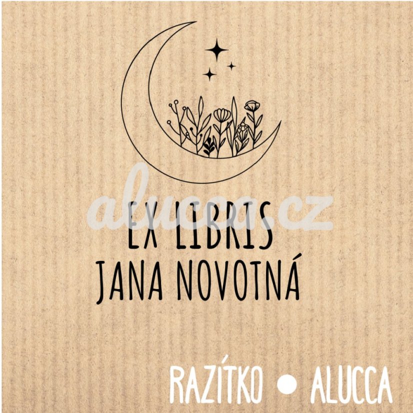ex libris s vaším jménem - Velikost: 6 cm se změnou textu