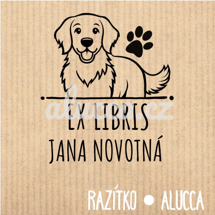 ex libris s vaším jménem - Velikost: 4 cm se změnou textu