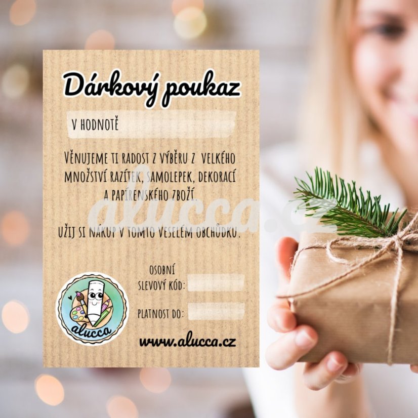 dárkový poukaz neutrální na cokoliv - částka: 900 Kč