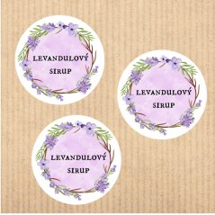 samolepkový arch Levandulový sirup