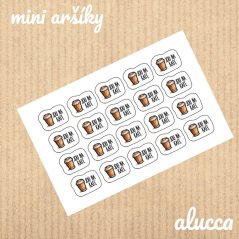 mini samolepky Jdu na kafe