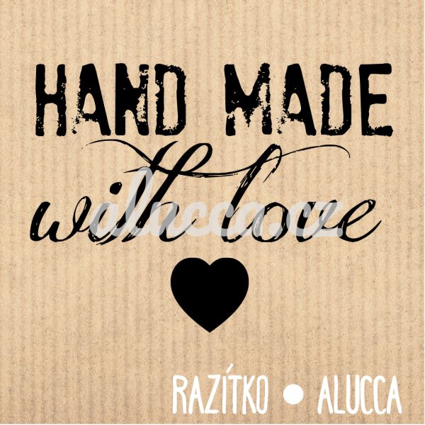 hand made with love - Velikost: 4 cm 