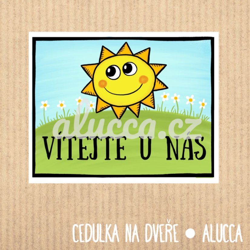 cedulka   Vítejte u nás - provedení: papírová verze