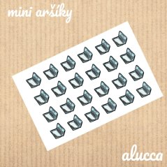 mini samolepky Práce na notebooku