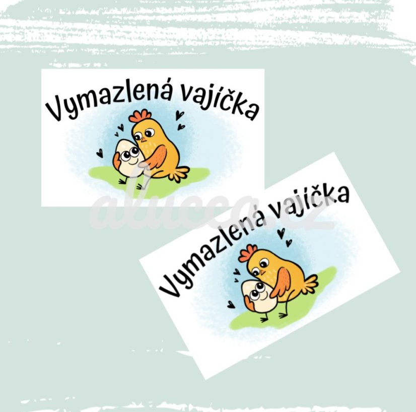samolepkový arch Vymazlená vajíčka