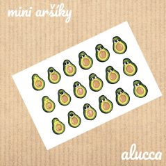 mini samolepky Avokáda