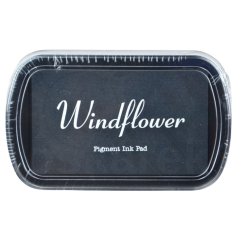 polštářek Windflower - černá barva