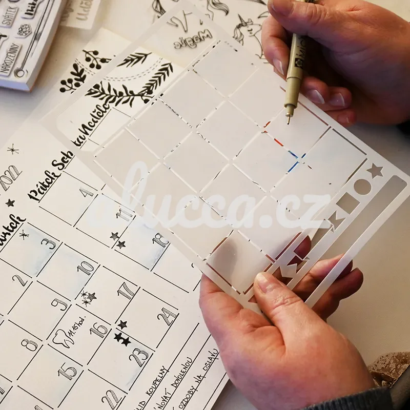 šablona do diáře Kalendárium