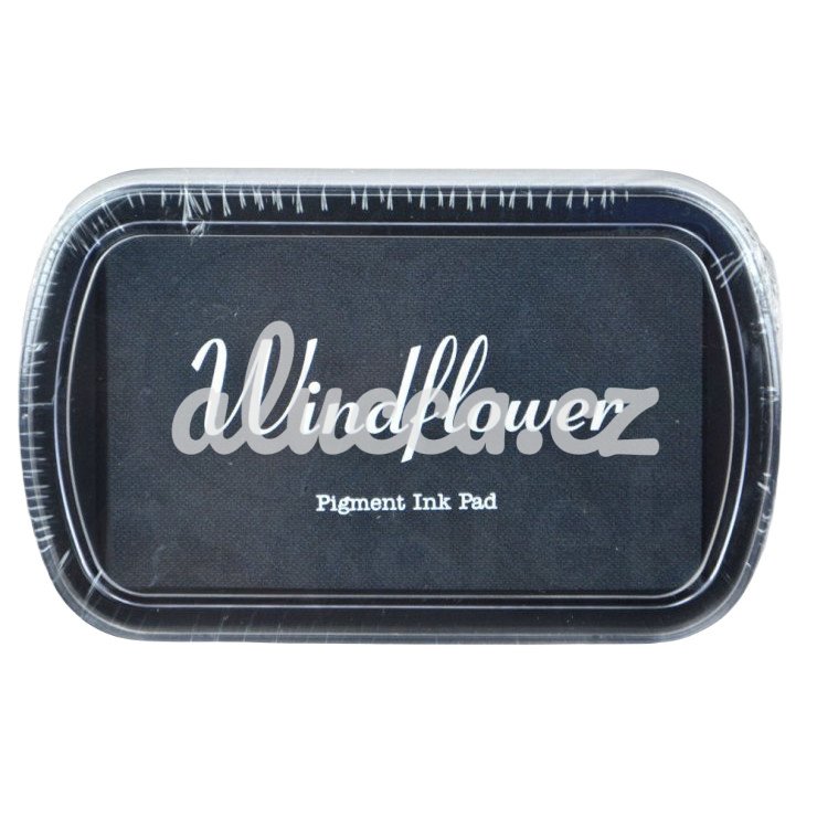 polštářek Windflower - černá barva