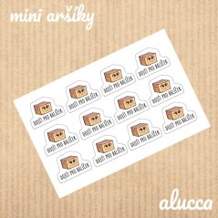 mini samolepky Dojít pro balíček