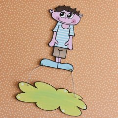 dřevěná cedulka  - dopíšeme jméno