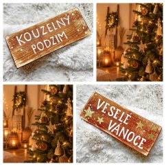 cedule Kouzelný podzim/  Veselé Vánoce