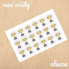 mini samolepky Poháry