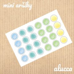 mini samolepky Akvarel ikonky