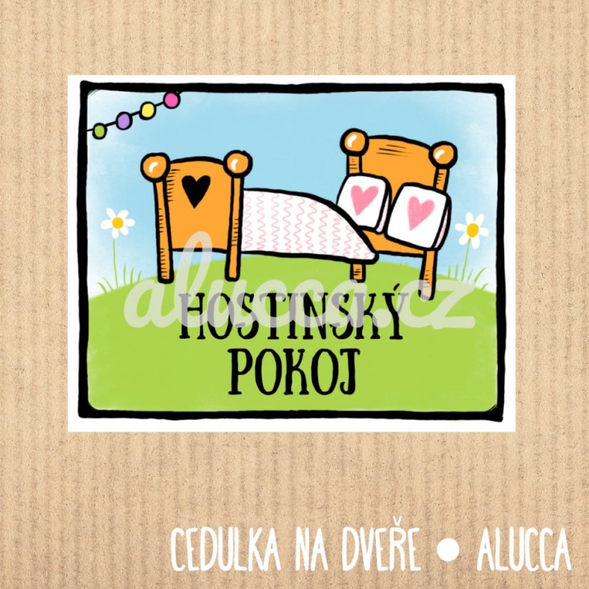 cedulka Hostinský pokoj - provedení: tak jak je - viz obrázek
