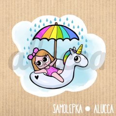 samolepka Prší