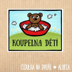 cedulka  Koupelna dětí