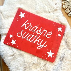 cedule Krásné svátky / Veselé Vánoce