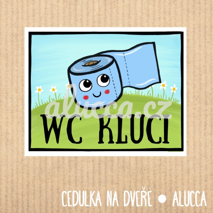 cedulka   Wc kluci - provedení: laminovaná verze