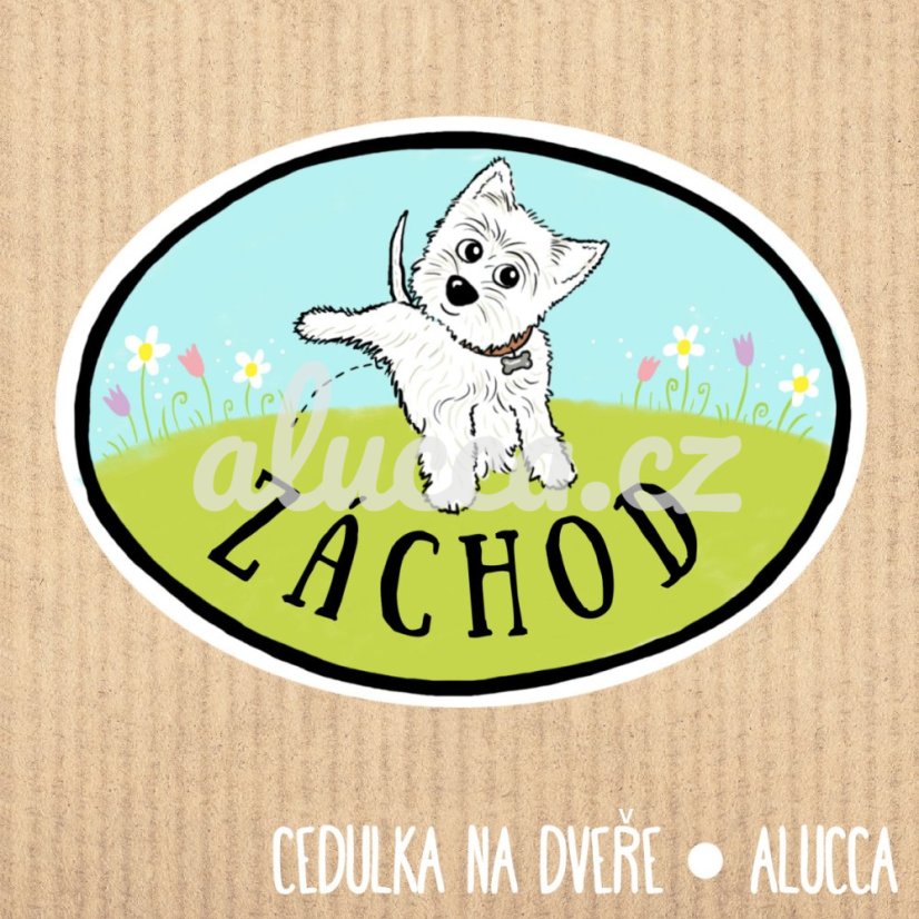 cedulka  Záchod - provedení: papírová verze