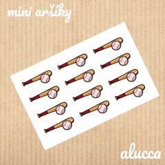 mini samolepky Baseball
