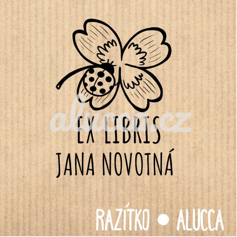 ex libris s vaším jménem - Velikost: 5 cm se změnou textu
