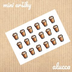 mini samolepky Kafe s sebou