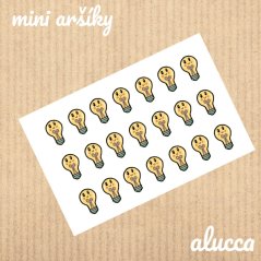 mini samolepky Žárovky