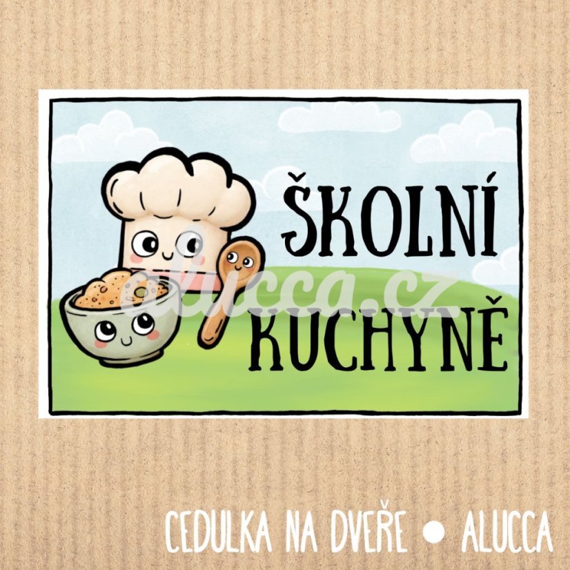 cedulka Školní kuchyně - provedení: papírová verze