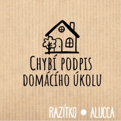 chybí podpis domácího úkolu