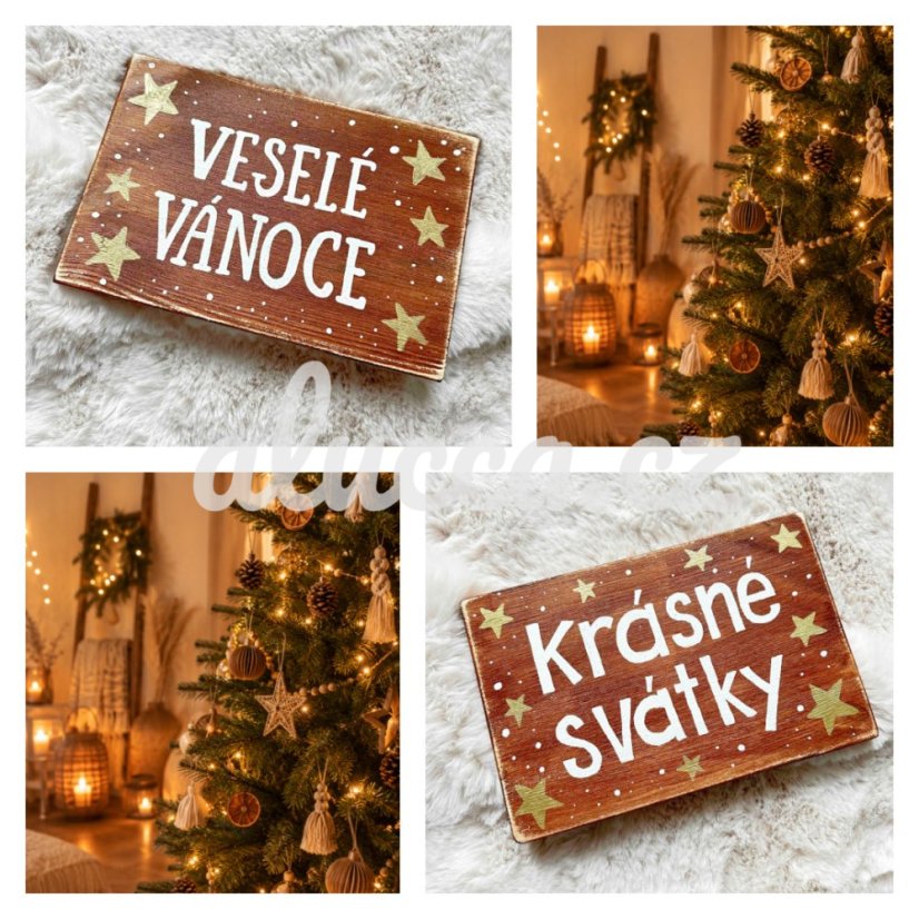 cedule Krásné svátky  / Veselé Vánoce