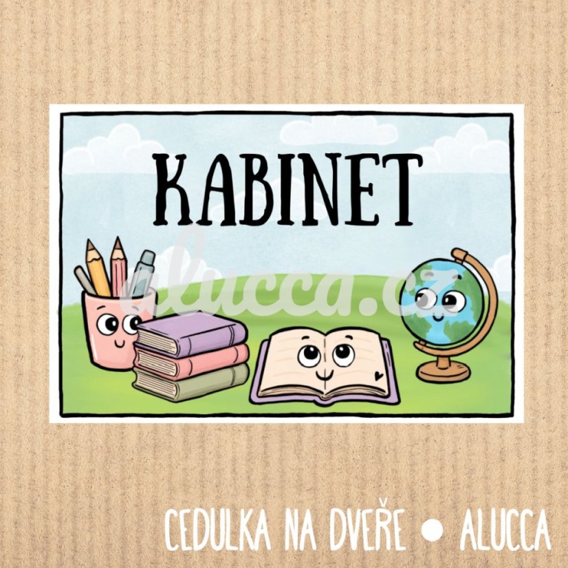 cedulka Kabinet - provedení: papírová verze