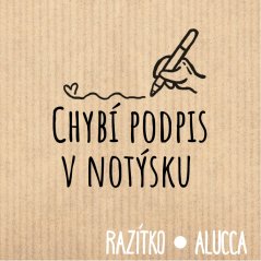 chybí podpis v notýsku