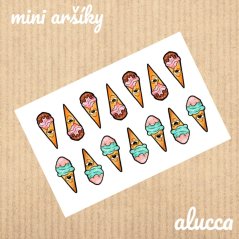 mini samolepky Zmrzlinky