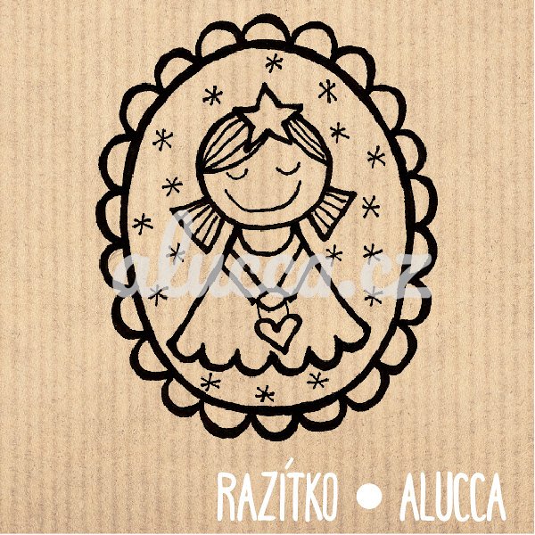 andílek v rámečku - Velikost: 5 cm